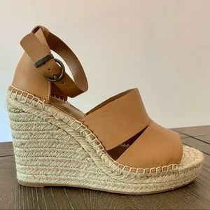 Treasure & Bond Sanibel Leather Wedge Espadrilles